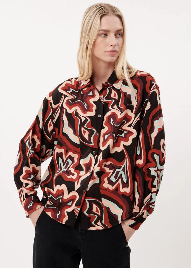 FRNCH Carla Shirt - Saffron Print