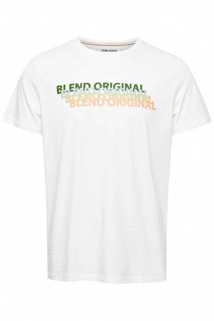 Blend White Rainbow Print T-Shirt