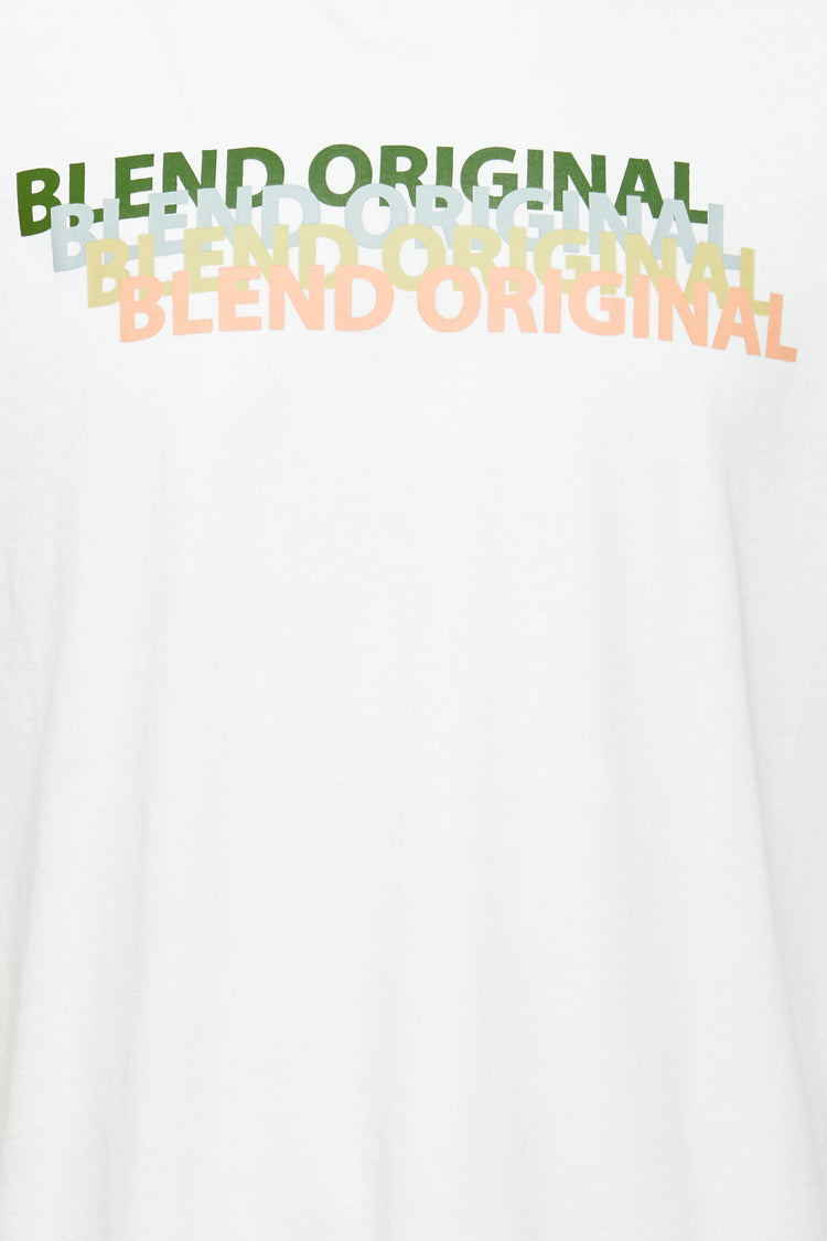 Blend White Rainbow Print T-Shirt