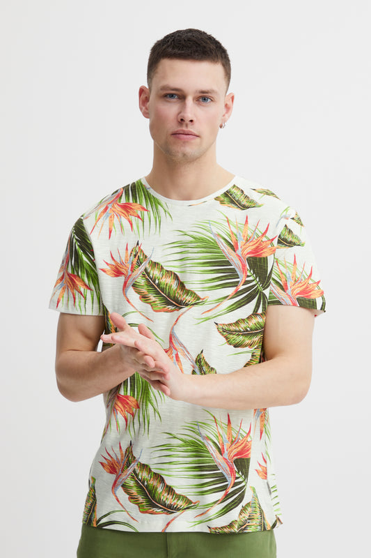 Blend Tropical Print T-shirt - White