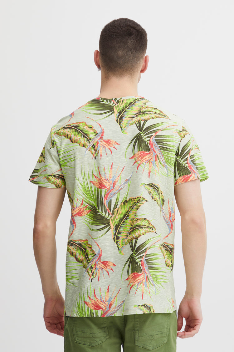 Blend Tropical Print T-Shirt - Sea Foam
