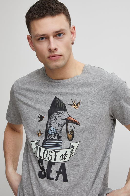 Blend Grey Graphic T-Shirt