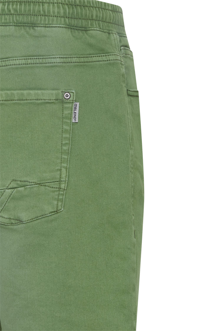 Blend Green Stretch Denim Shorts