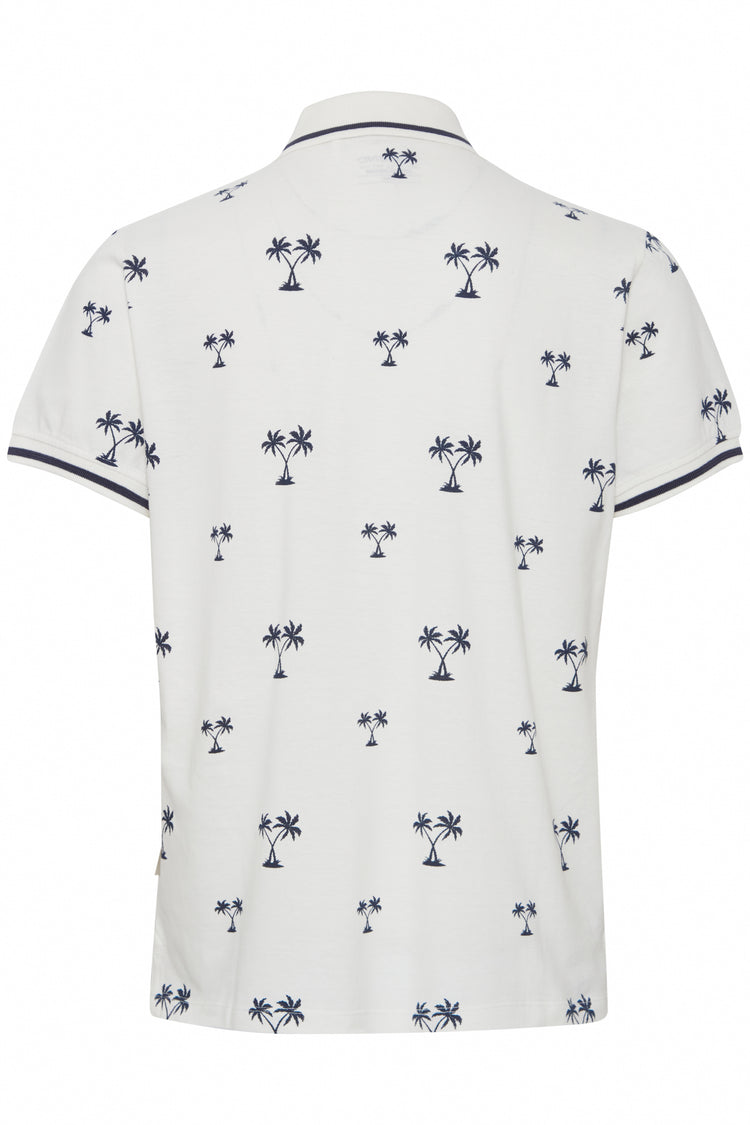 Blend White Printed Polo Shirt