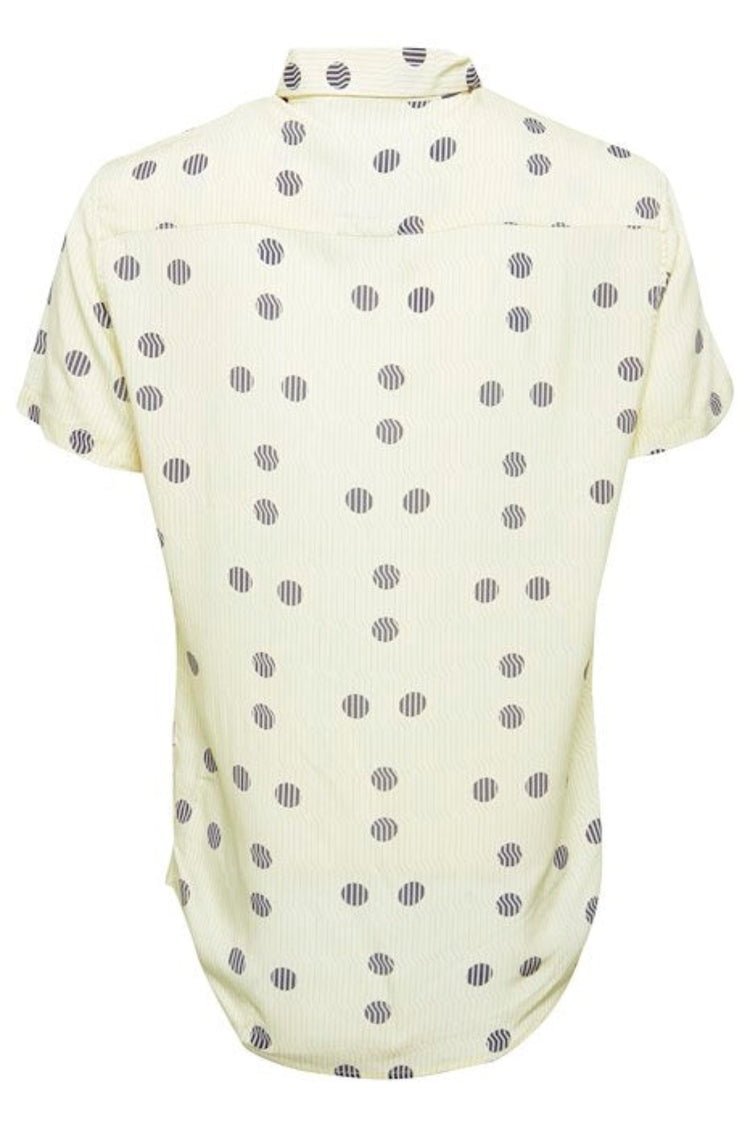 Blend Cream Print Short Sleeved Shirt