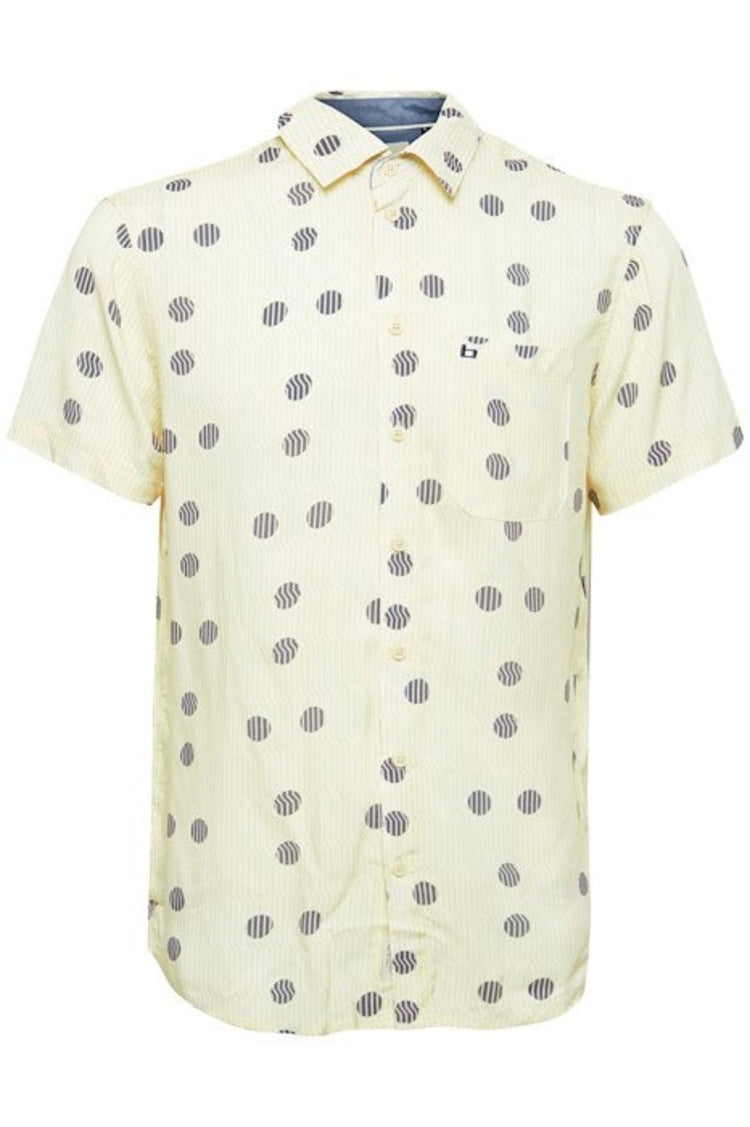 Blend Cream Print Short Sleeved Shirt