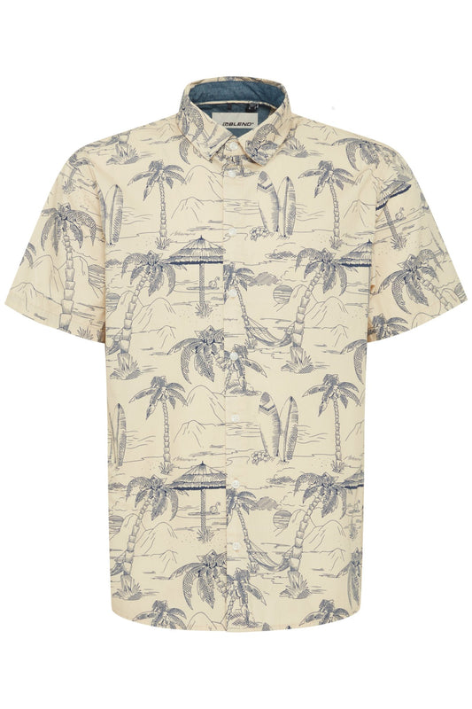 Blend Blue Island Print Shirt