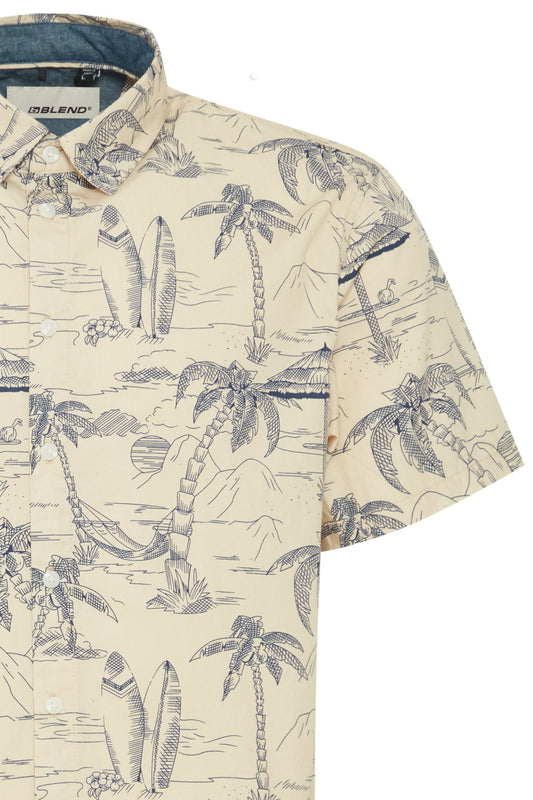 Blend Blue Island Print Shirt