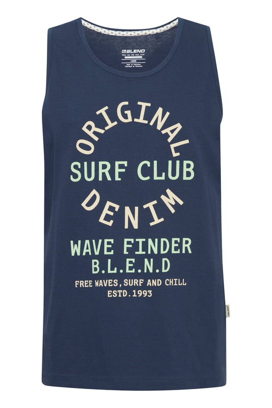 Blend Navy Logo Singlet