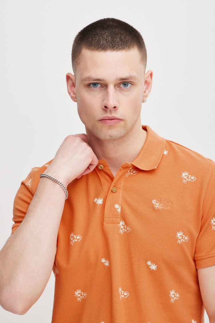 Blend Orange Print Polo