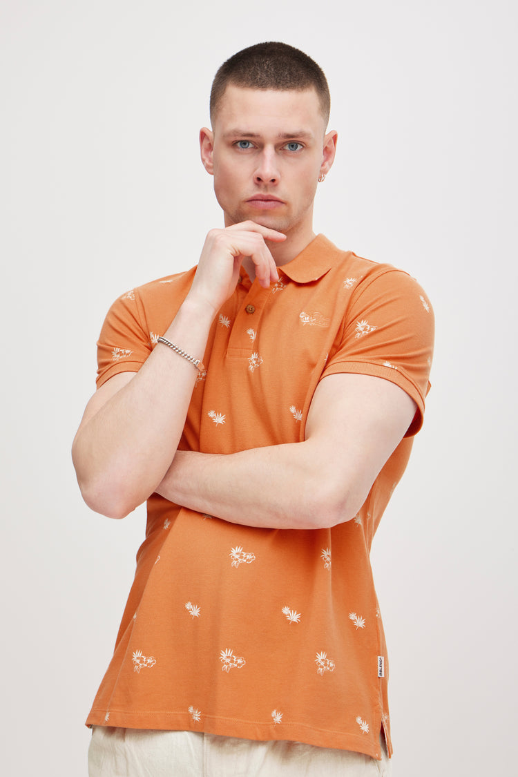 Blend Orange Print Polo