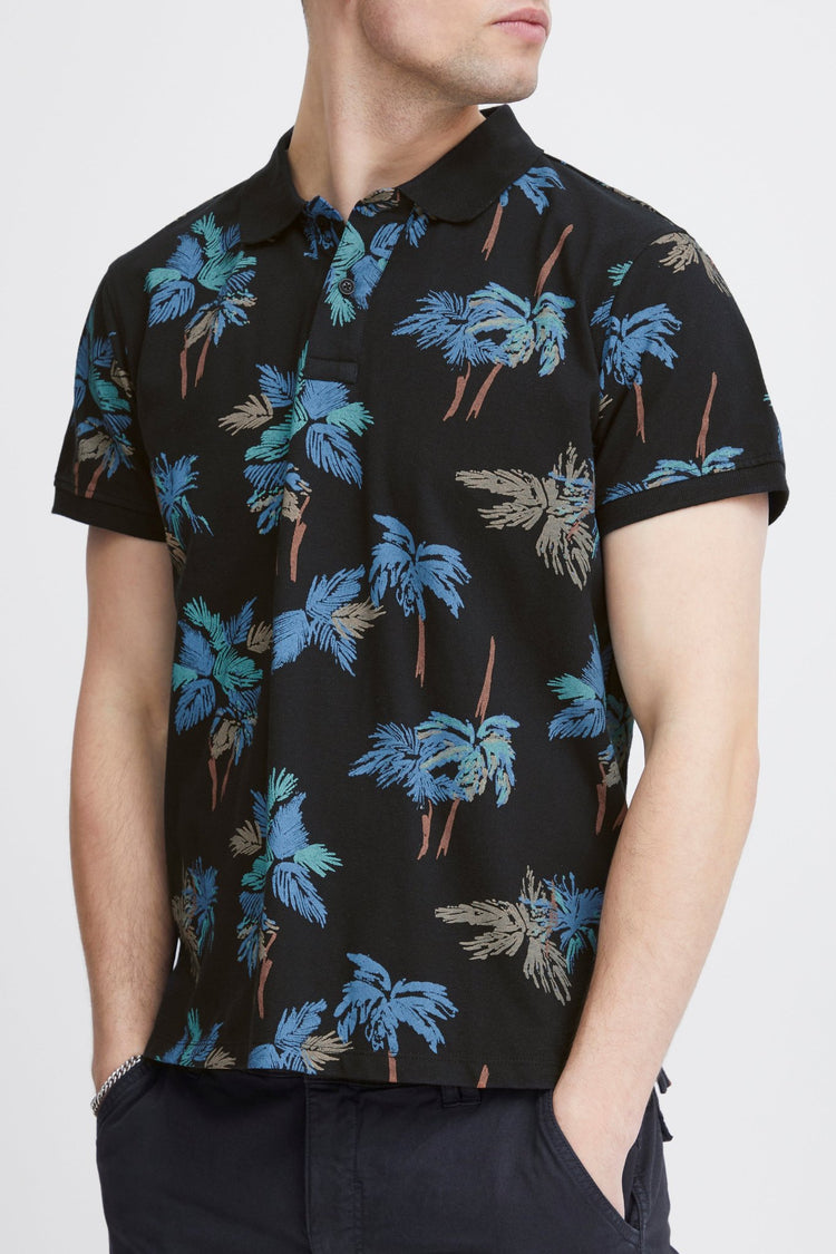 Blend Black Printed Polo