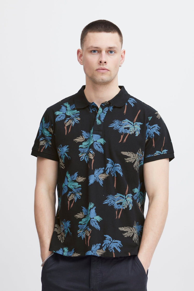 Blend Black Printed Polo