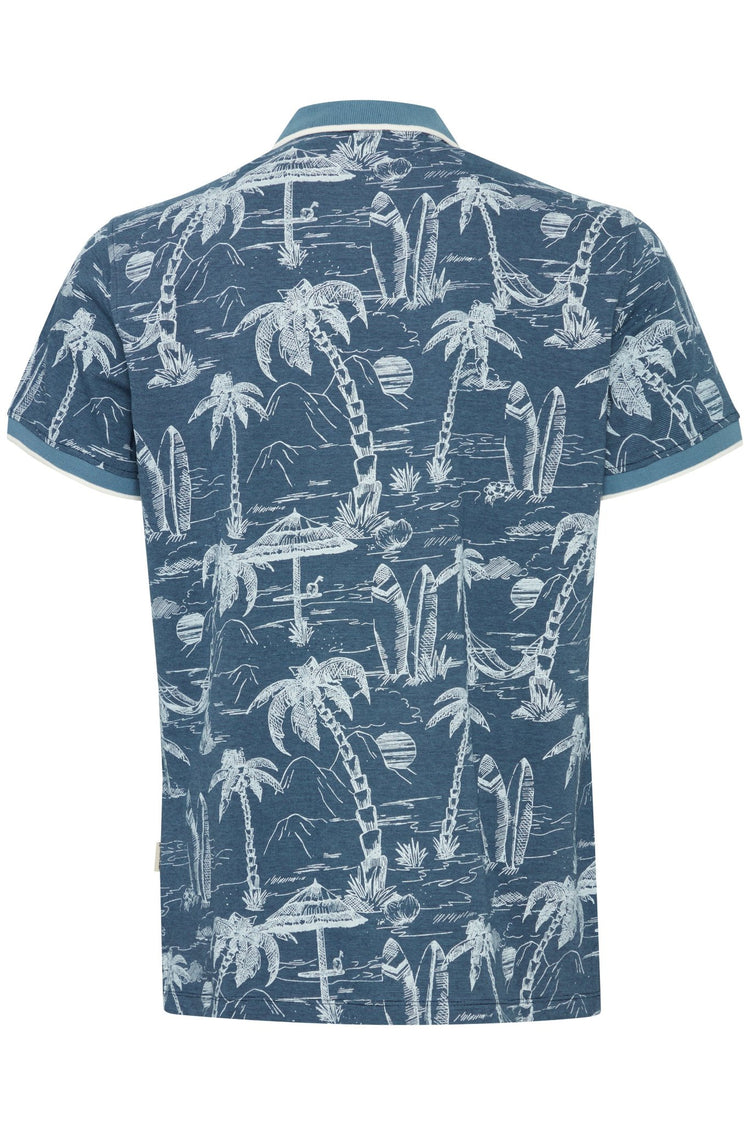 Blend Blue Island Print Polo