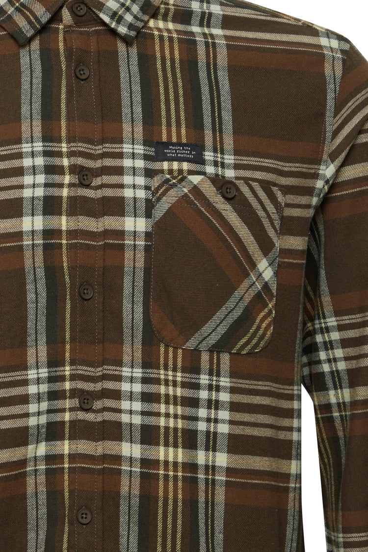 Blend Check Shirt - Brown