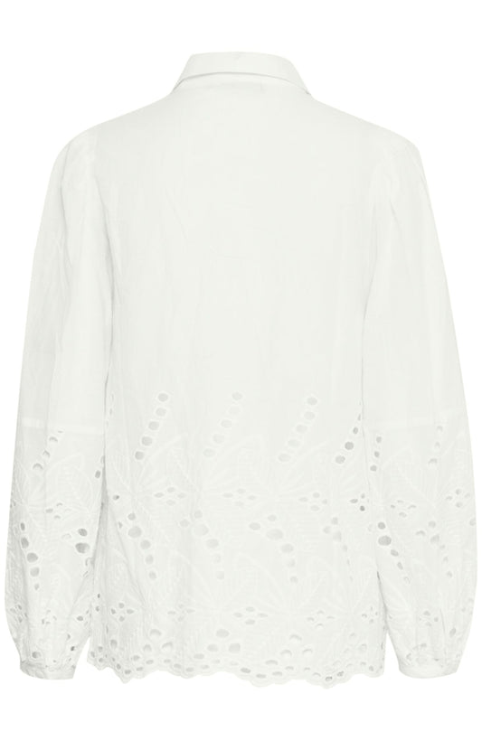 Pulz White Cut Out Karla Shirt