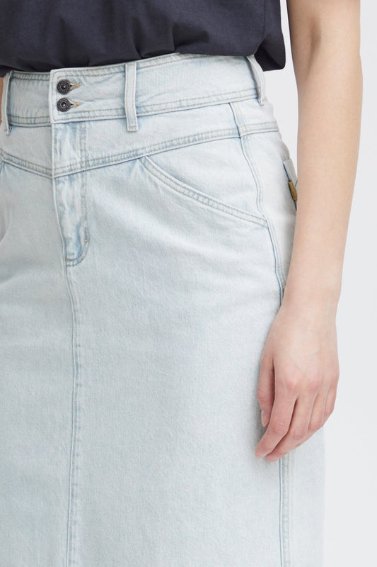 Pulz Light blue Denim Rachel Skirt