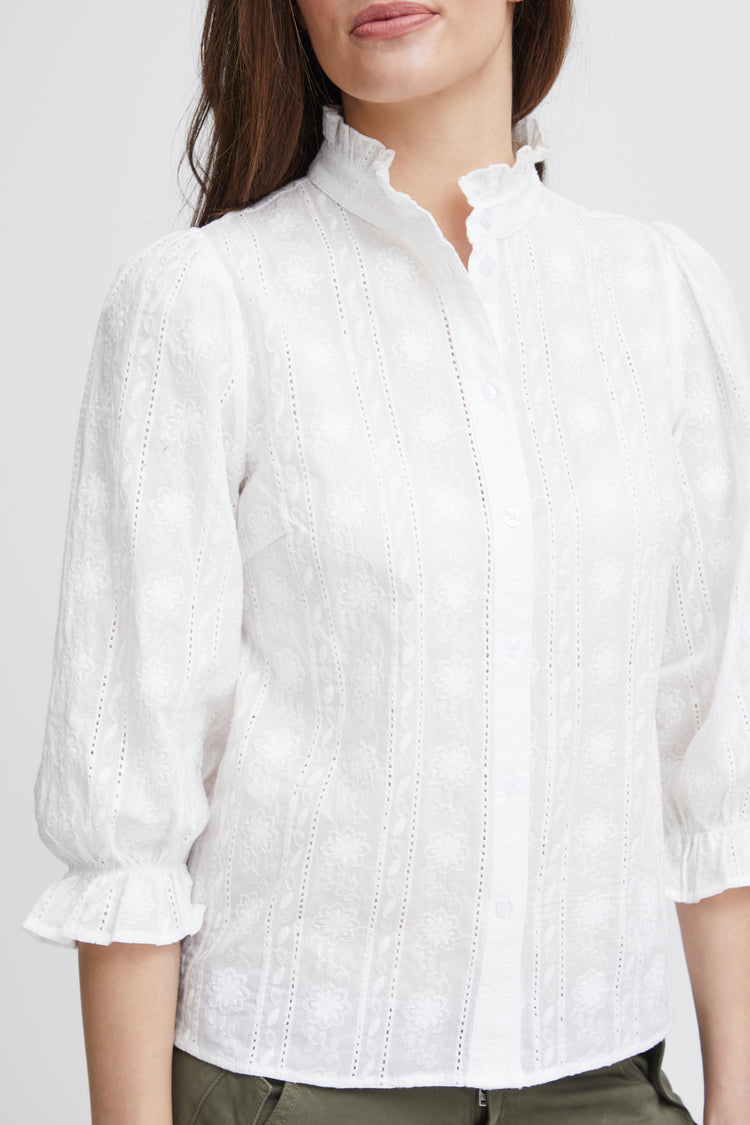 Pulz White Willa Shirt