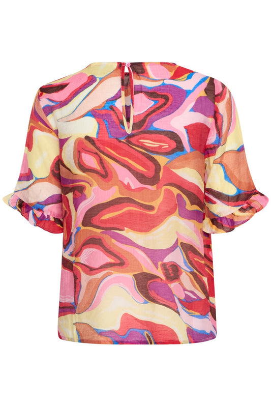 Pulz Multi Coloured Pattern Jada Blouse