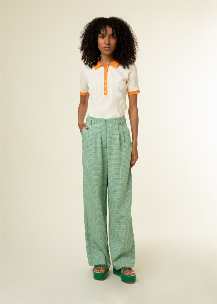 FRNCH Picpus Wide Trousers - Emerald