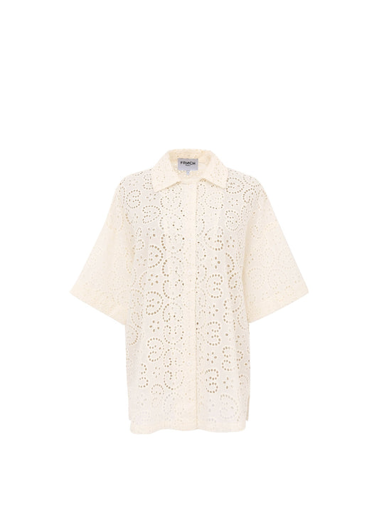 FRNCH Cream Button Up Natasha Shirt