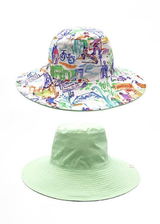 FRNCH Reversible Green Ilina Hat