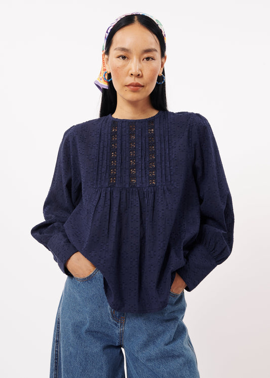 FRNCH Adeline Embroidered Blouse