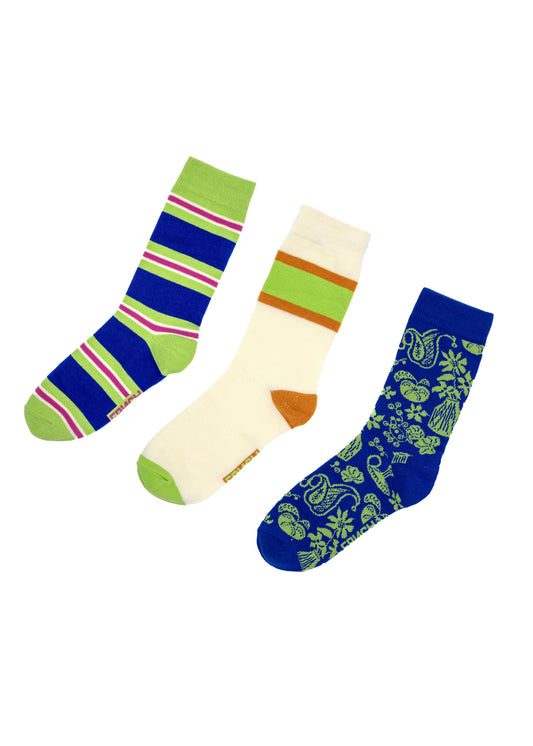 FRNCH Blue Ivete 3 Pack Sock