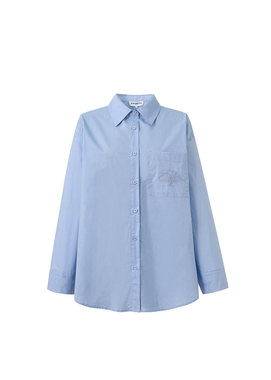 FRNCH Blue Calantha Shirt