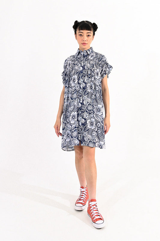 Lili Sidonio Navy Floral Dress