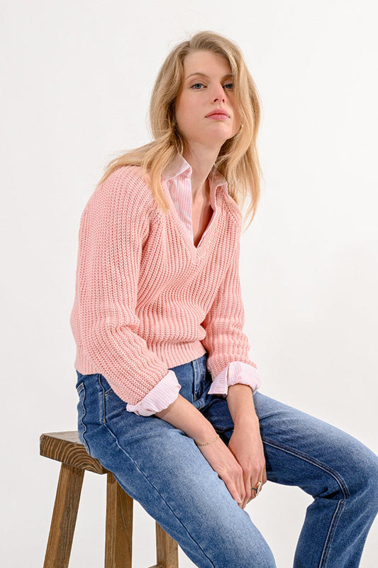 Molly Bracken Pink Knitted Sweater