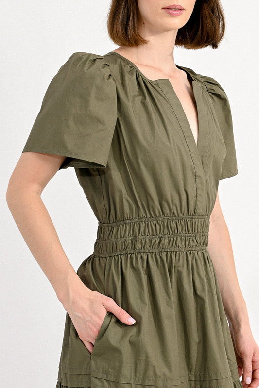 Molly Bracken Khaki Maxi Dress