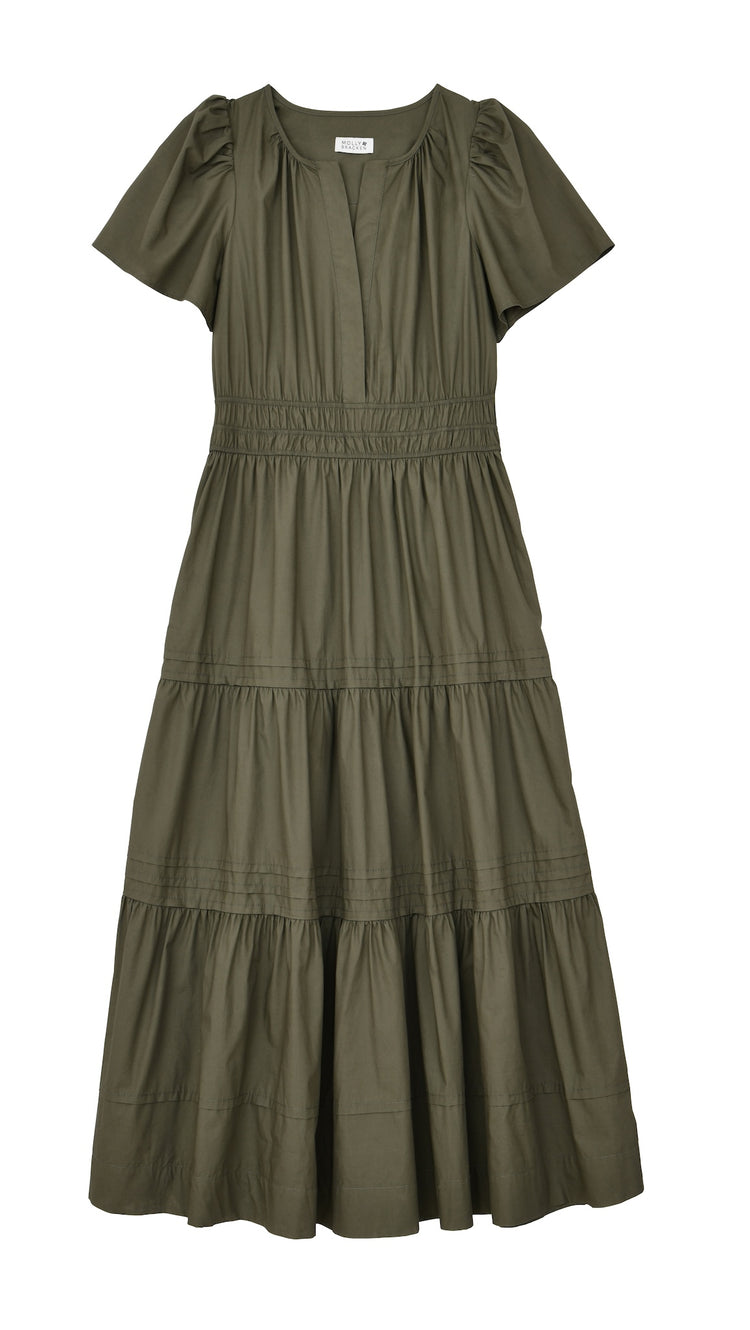 Molly Bracken Khaki Maxi Dress