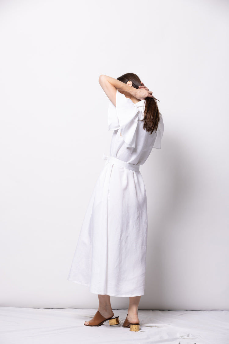 Dressed Athens Shirt Dress | White