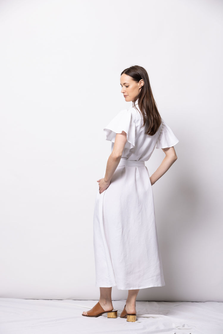 Dressed Athens Shirt Dress | White