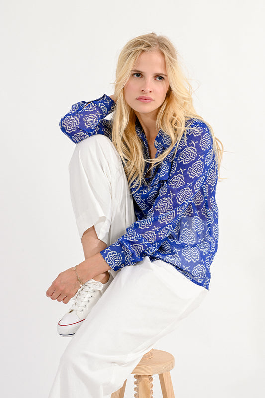 Molly Bracken Blue Print Shirt