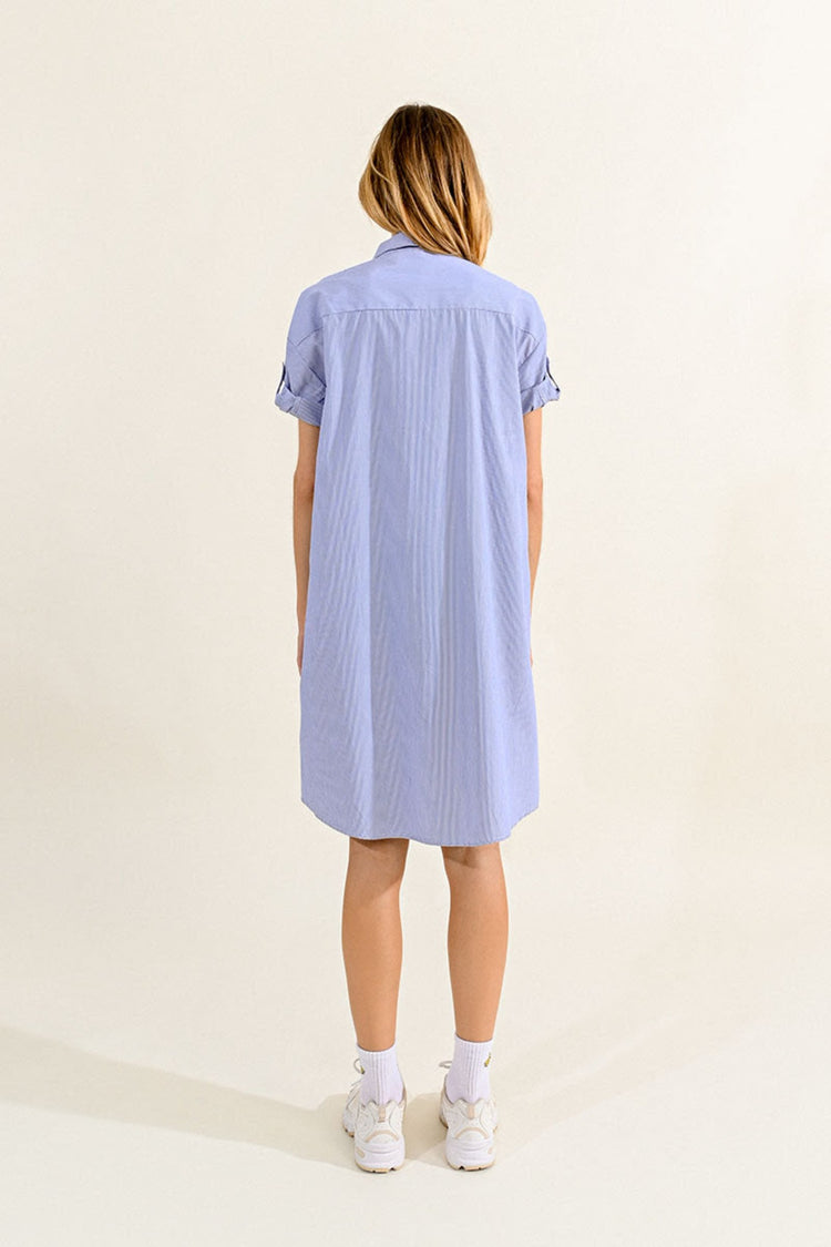 Lili Sidonio Navy Stripe Shirt Dress/Tunic