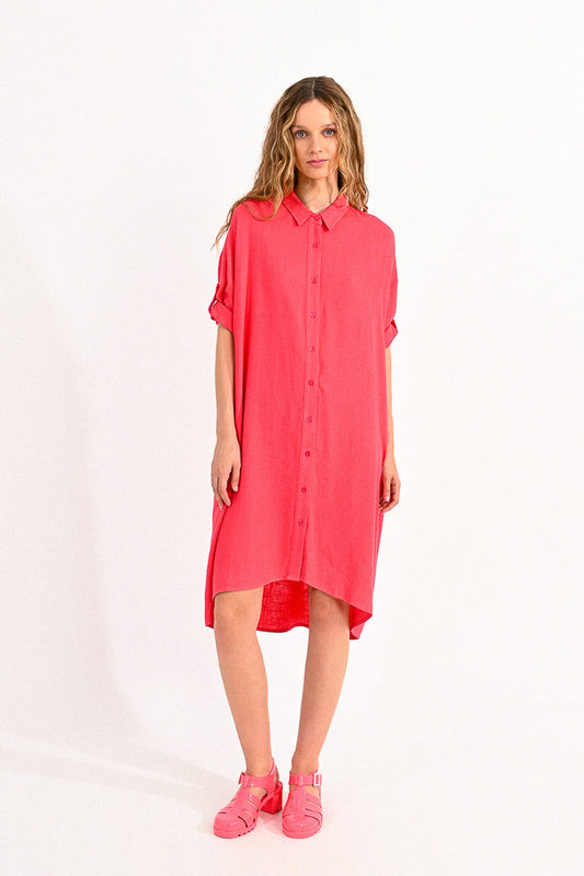 Lili Sidonio Coral Shirt Dress