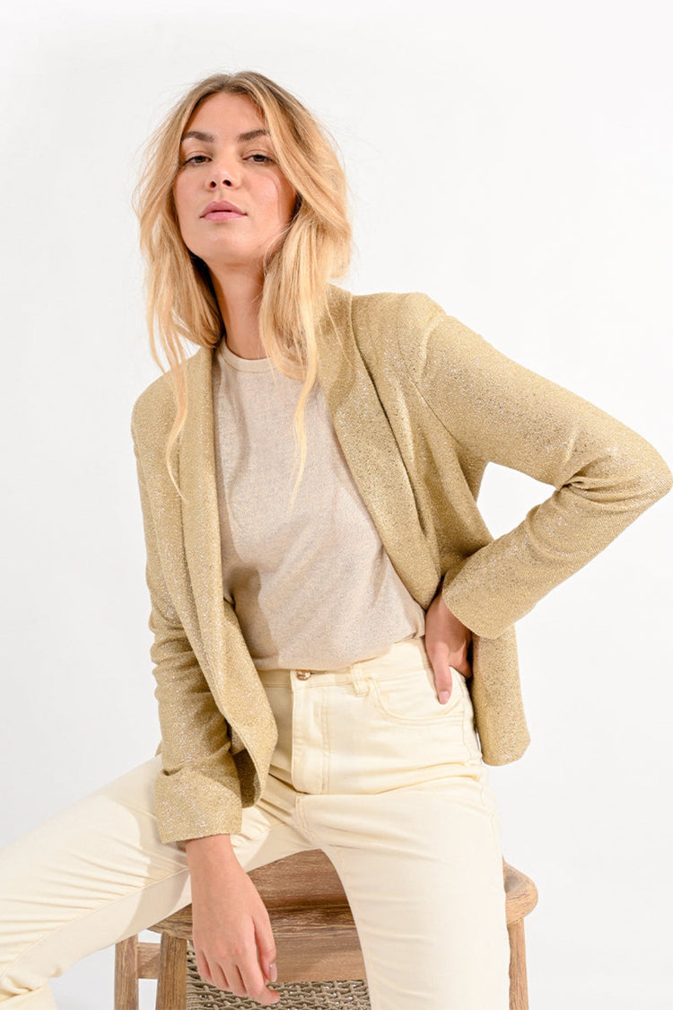 Molly Bracken Gold Structured Jacket