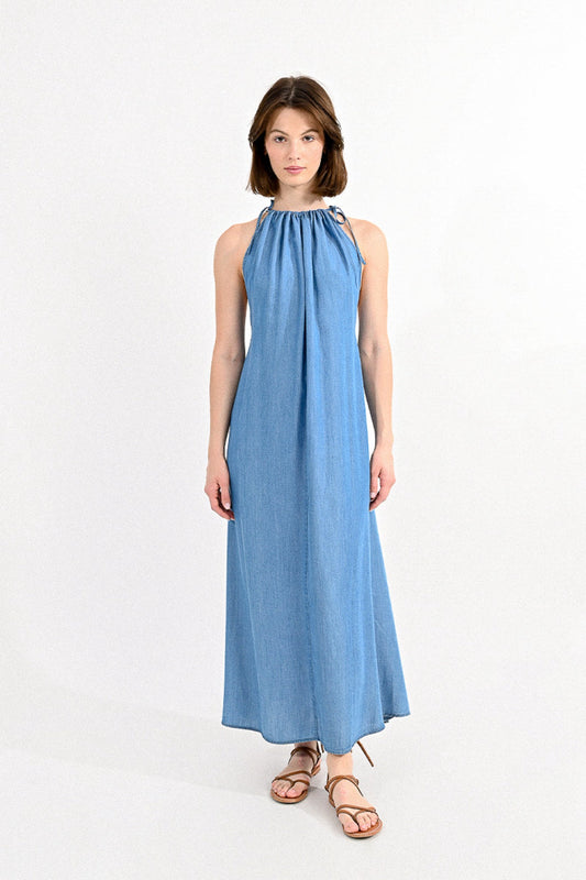 Molly Bracken Denim Maxi Dress