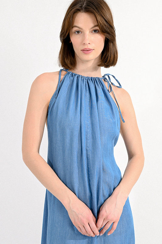 Molly Bracken Denim Maxi Dress