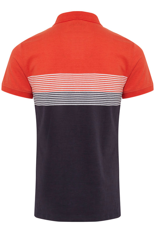 Blend Orange Striped Poloshirt