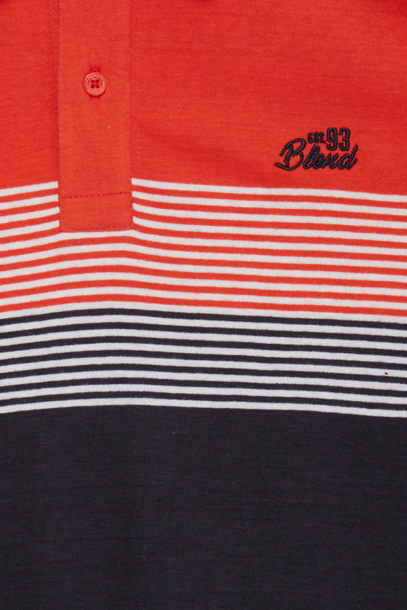 Blend Orange Striped Poloshirt