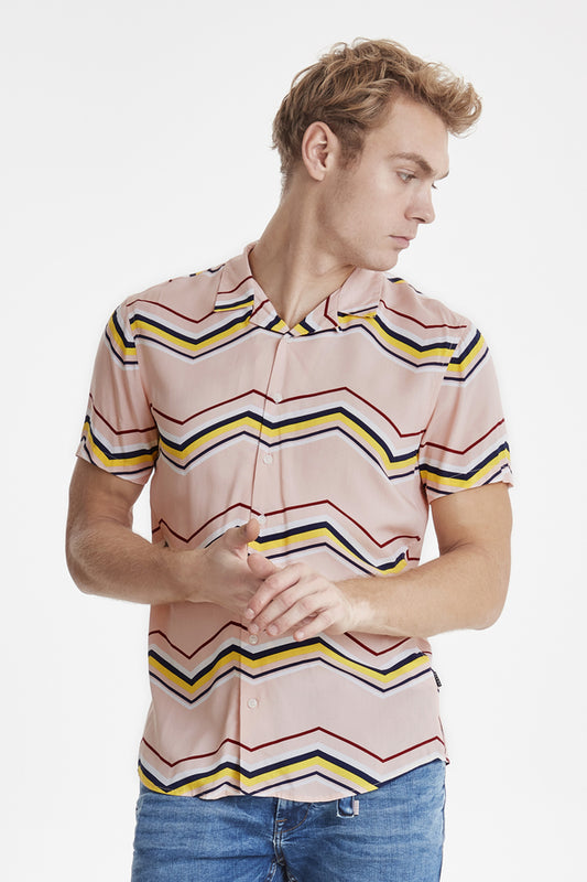 Blend Zig Zag Striped Festival Shirt