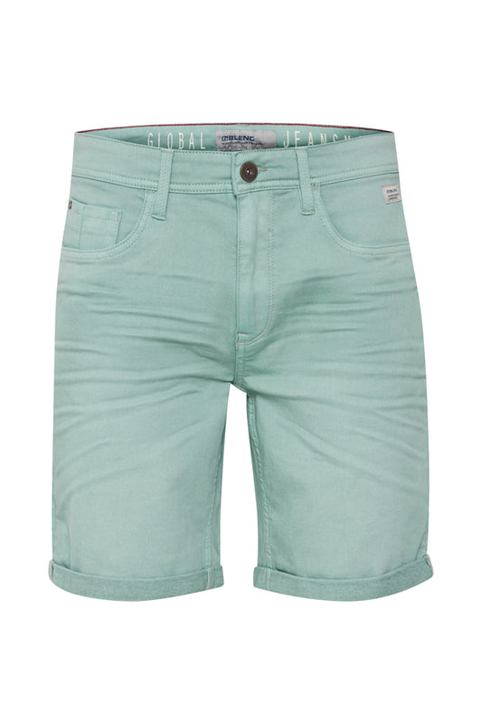 Blend Light Green Stretch Denim Shorts