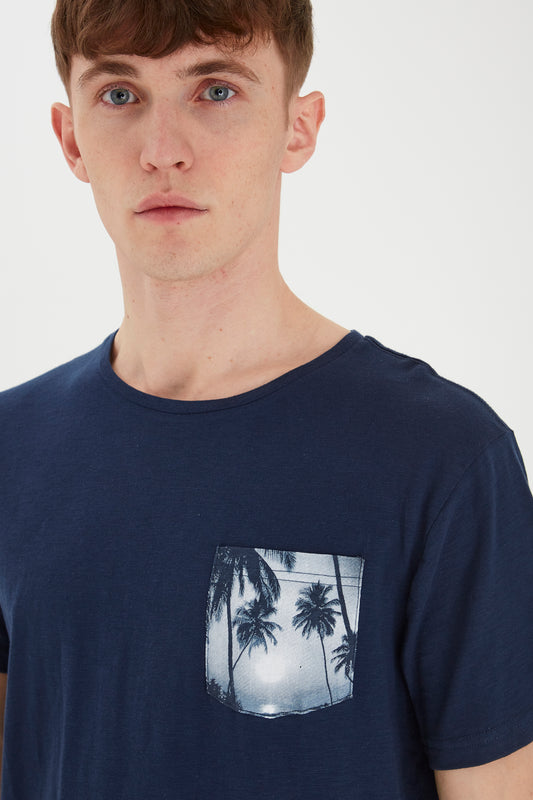 Blend Navy Patch Pocket T-Shirt