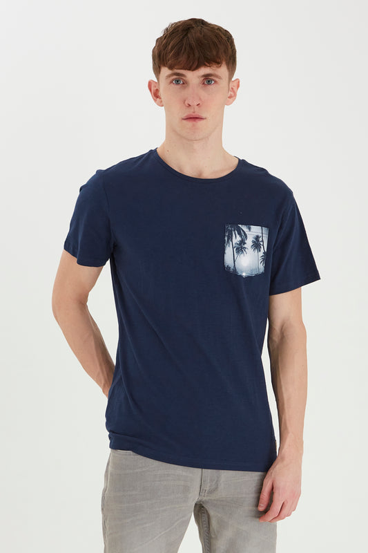 Blend Navy Patch Pocket T-Shirt