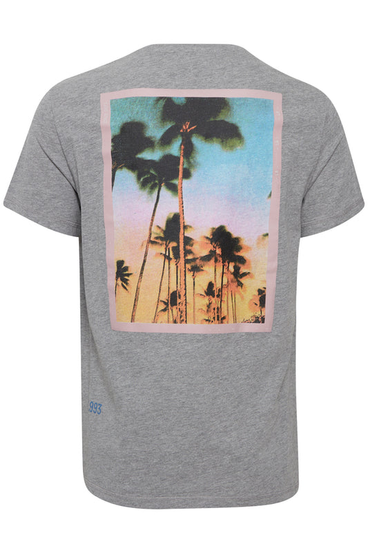 Blend Grey Printed T-Shirt