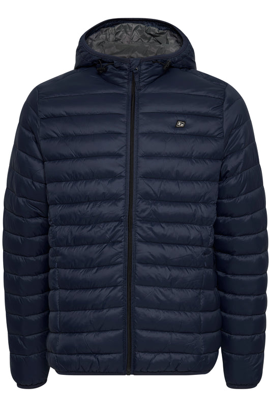 Blend Hooded Puffer Jacket - Navy