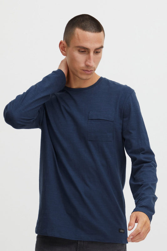 Blend Navy Long Sleeved T-Shirt